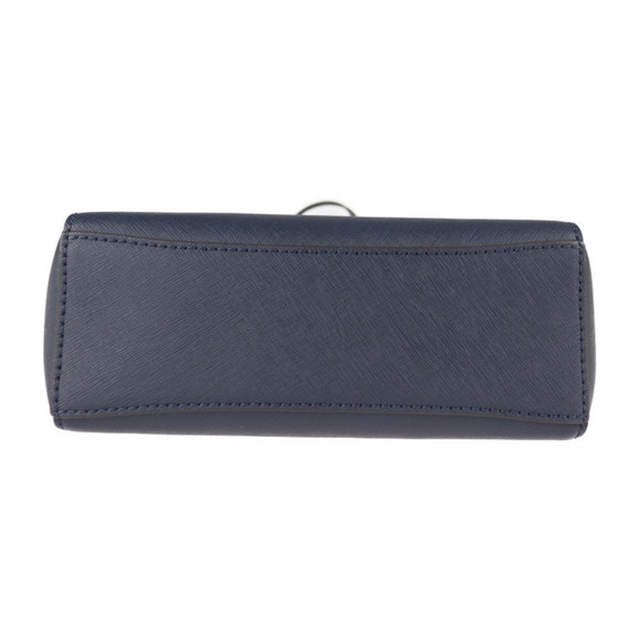 Michael Kors Hamilton Traveler Medium Shoulder Bag 35F7GHXM2L PVC Navy Cadena - Picture 4 of 9